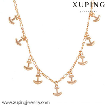 42785 Nuevo diseño de la personalidad de moda de aleación de oro Flecha collar de cadena de las mujeres